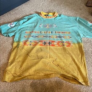 Vintage Factory Artwear Aztec 90's T-shirt Size XXL